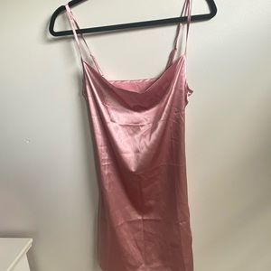 Blush Mark- Emerald Pink Slip Dress